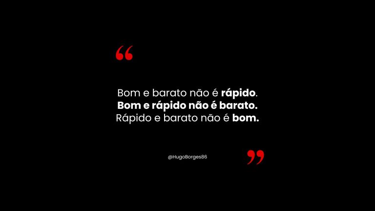 Leia mais sobre o artigo Bom, barato e rápido: a escolha que define resultados